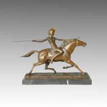 Soldaten Statue Römische Frau Krieger Bronze Skulptur TPE-309